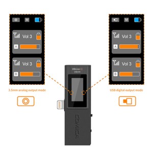 میکروفون یقه ای بی سیم کامیکا مدل VDLive10 MI رابط Lightning
